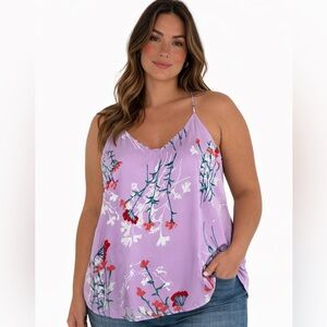 NWT Josie Natori Floral Cami Tank Top Size XL